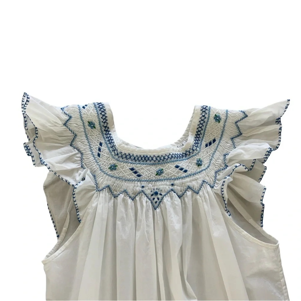 Nalini Hand Embroidered Madagascar Dress One Size - Picture 6 of 10